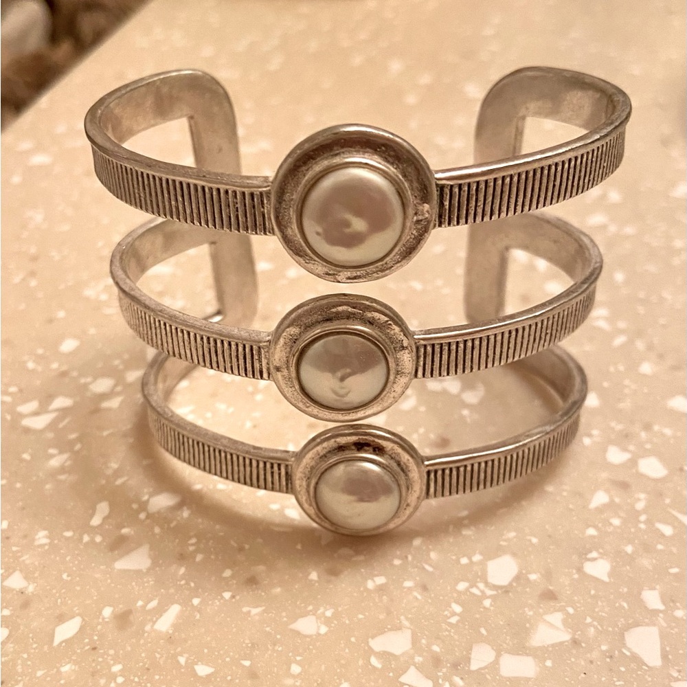 Lucky Brand Pearl cuff bracelet